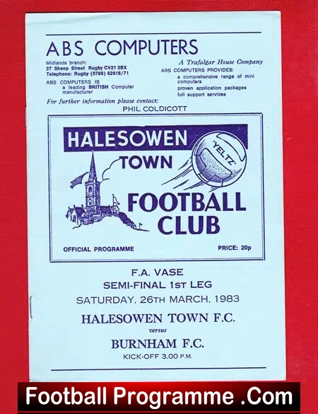 Halesowen Town v Burnham 1983 - FA Vase Semi Final - Image 2