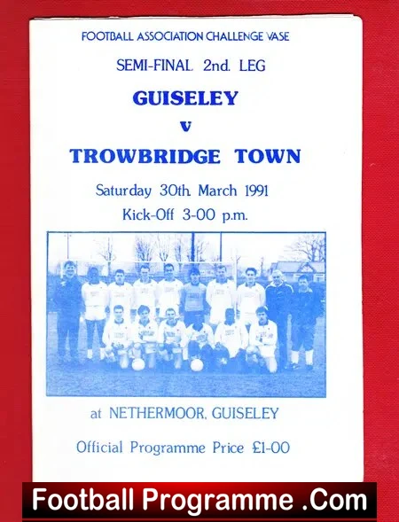 Guiseley v Trowbridge Town 1991 - FA Vase Semi Final - Image 2