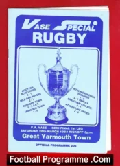 Rugby Town v Great Yarmouth 1983 – FA Vase Semi Final