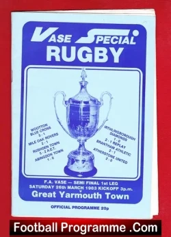 Rugby Town v Great Yarmouth 1983 - FA Vase Semi Final