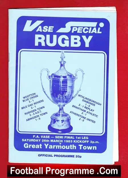 Rugby Town v Great Yarmouth 1983 - FA Vase Semi Final - Image 2