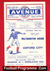 Walthamstow Avenue v Oxford City 1954