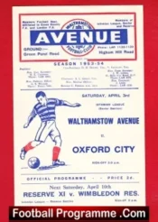 Walthamstow Avenue v Oxford City 1954