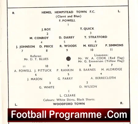 Hemel Hempstead v Woodford Town 1961 - Delphian League Replay - Image 3