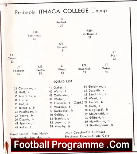 Bridgeport University v Ithaca 1948 - American Football 1940s - Image 4