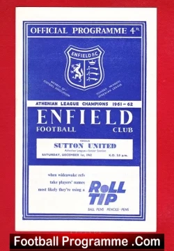 Enfield v Sutton United 1962