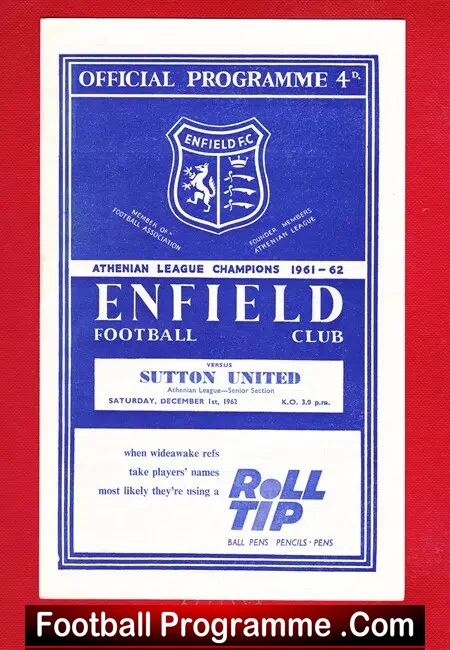 Enfield v Sutton United 1962 - Image 2