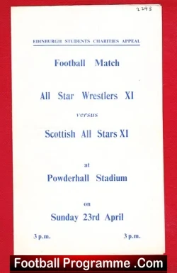 All Star Wrestlers v Scottish All Stars 1960s - Edinburgh