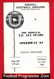 TV All Stars v Speedway X1 1961 – at Redhill FC