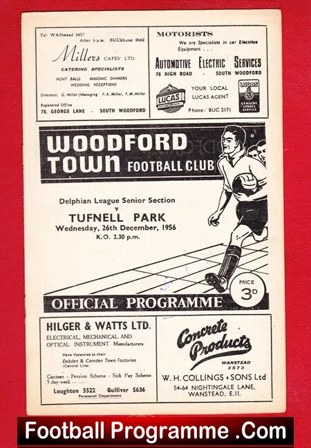 Woodford Town v Tufnell Park 1956 - Image 2