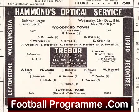 Woodford Town v Tufnell Park 1956 - Image 3