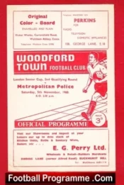 Woodford Town v Metropolitan Police 1960 – Met Police London