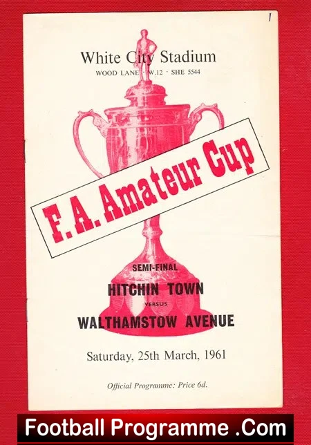 Hitchin Town v Walthamstow Avenue 1961 - FA Amateur Cup Semi - Image 2