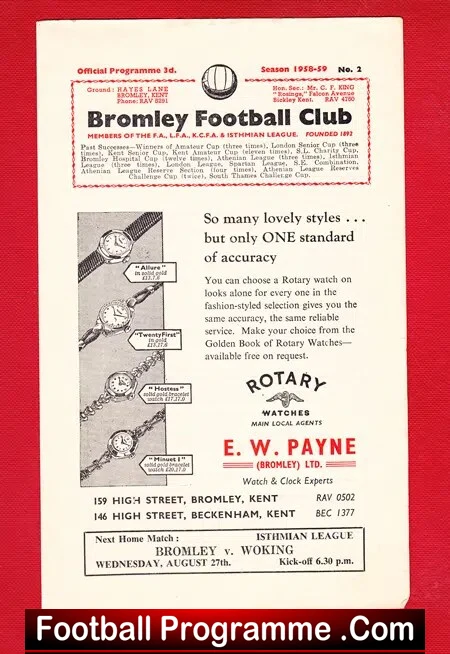 Bromley v Walthamstow Avenue 1958 - Image 2
