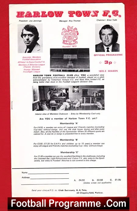 Harlow Town v Walthamstow Avenue 1973 - Image 2