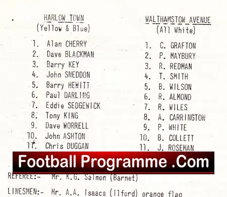 Harlow Town v Walthamstow Avenue 1973 - Image 3