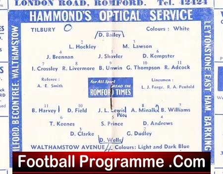 Romford v Walthamstow Avenue 1959 - Senior Cup Semi Final - Image 3