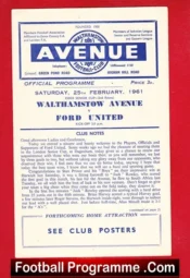 Walthamstow Avenue v Ford United 1961