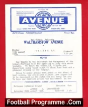 Walthamstow Avenue v Orient 1976 – Friendly Match