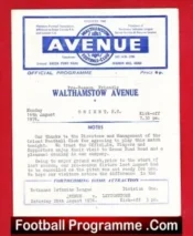 Walthamstow Avenue v Orient 1976 – Friendly Match