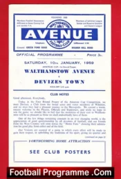 Walthamstow Avenue v Devizes Town 1959