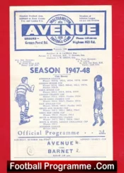 Walthamstow Avenue v Barnet 1947 – London Charity Cup