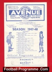 Walthamstow Avenue v Barnet 1947 – London Charity Cup