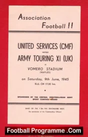 Army Touring X1 v United Services 1945 – Naples Italy Matt Busby