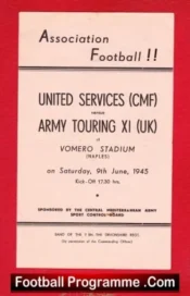 Army Touring X1 v United Services 1945 – Naples Italy Matt Busby
