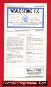 Wealdstone v Enfield 1962 – Official Football Programme