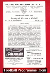 Tooting Mitcham v Enfield 1962 – FA Cup Qualifying