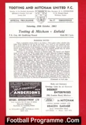 Tooting Mitcham v Enfield 1962 – FA Cup Qualifying