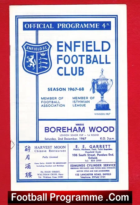 Enfield v Boreham Wood 1967 - Senior Cup - Image 2