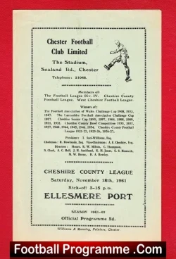 Chester v Ellesmere Port 1961 - Cheshire County League