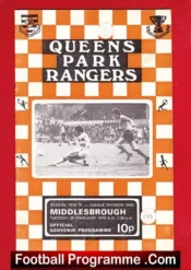 Queens Park Rangers v Middlesbrough 1975
