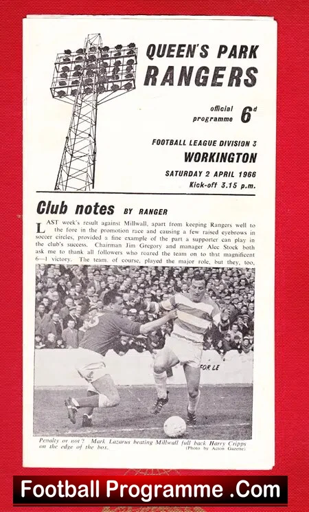 Queens Park Rangers v Workington 1966 - Image 2