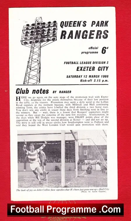 Queens Park Rangers v Exeter City 1966 - Image 2