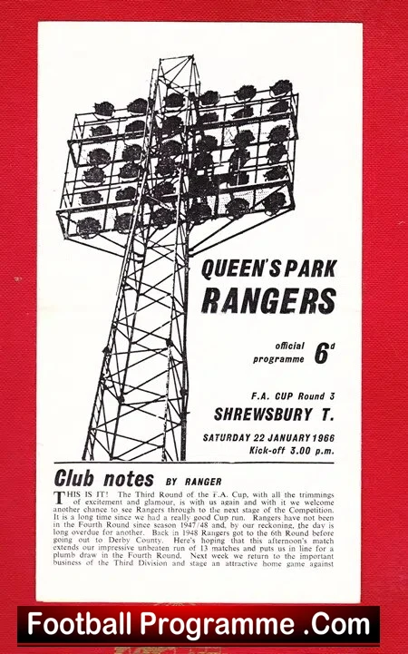 Queens Park Rangers v Shrewsbury Town 1966 - Image 2