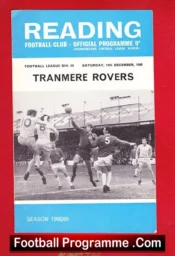 Reading v Tranmere Rovers 1968