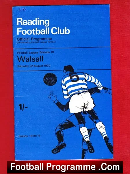 Reading v Walsall 1970 - Image 2