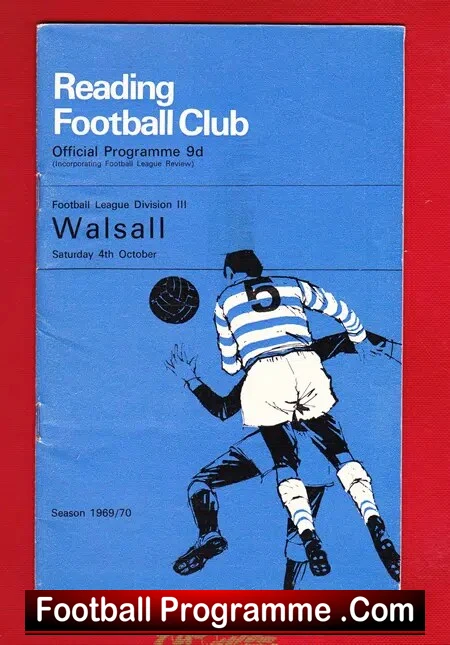Reading v Walsall 1969 - Image 2