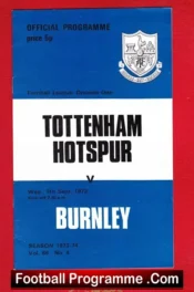 Tottenham Hotspur v Burnley 1973