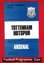 Tottenham Hotspur v Arsenal 1971