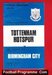 Tottenham Hotspur v Birmingham City 1972