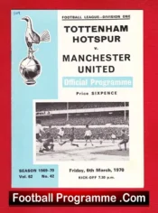 Tottenham Hotspur v Manchester United 1970