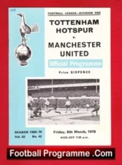 Tottenham Hotspur v Manchester United 1970