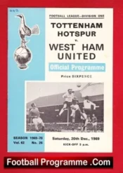 Tottenham Hotspur v West Ham United 1969
