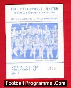 Hartlepool United v Oldham Athletic 1962 - football programme
