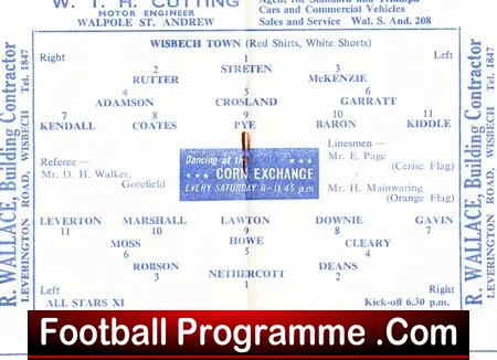 Henry Adamson Testimonial Benefit Match Wisbech Town 1960 - Image 3