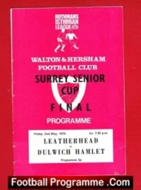 Leatherhead v Dulwich Hamlet 1975 – Surrey Senior Cup Final